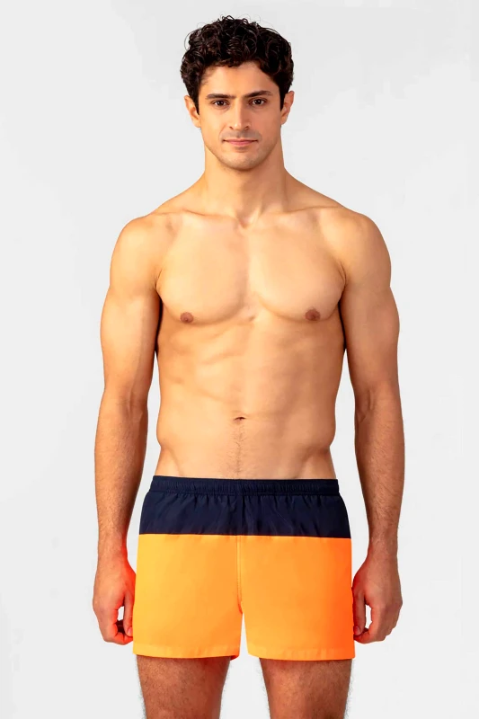 RON DORFF Ron Dorff ανδρικό μαγιό σορτς με διχρωμία Close Fit - 19SR23B Πορτοκαλί