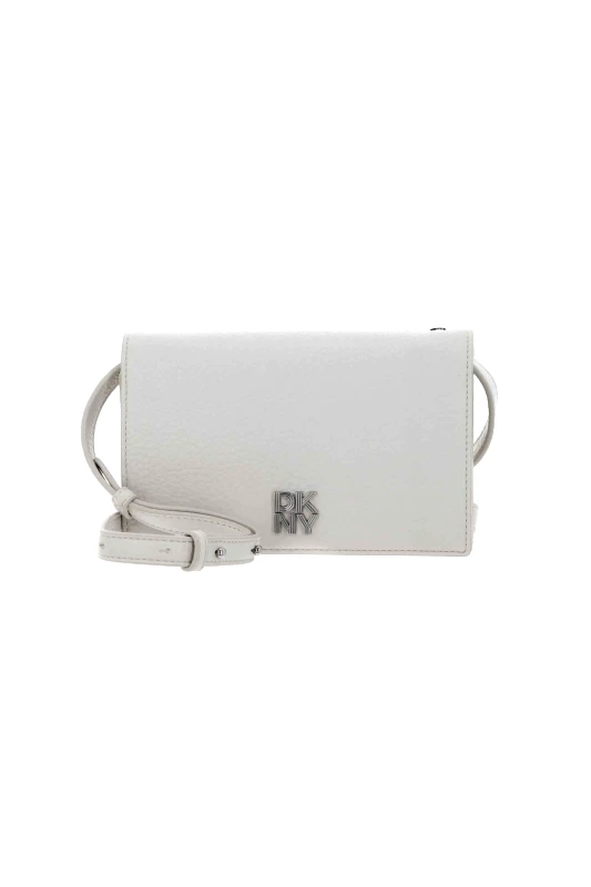 DKNY DKNY γυναικείο τσαντάκι clutch με μεταλλικό λογότυπο "Etta" - R445AH95 Εκρού