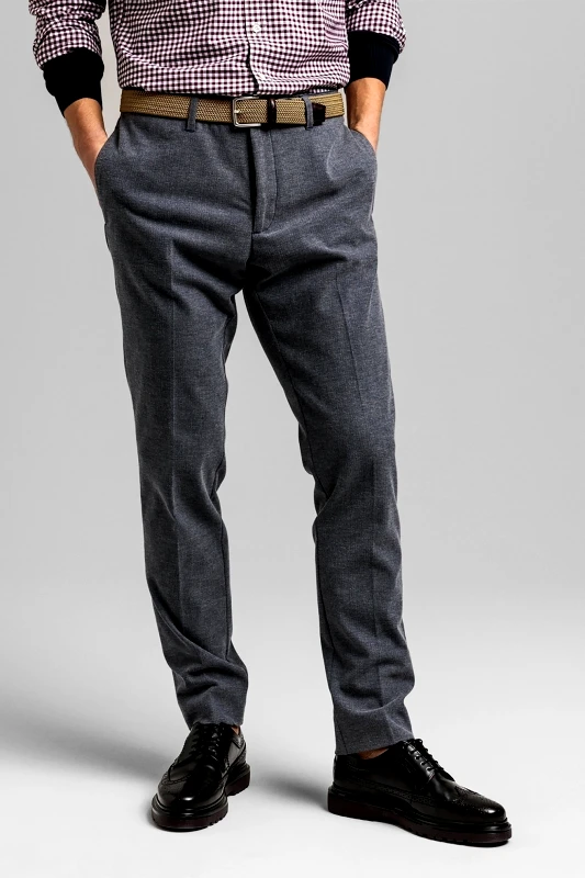 GANT Gant ανδρικό chino παντελόνι Slim fit "Ηerringbone" - 1505074 Γκρι