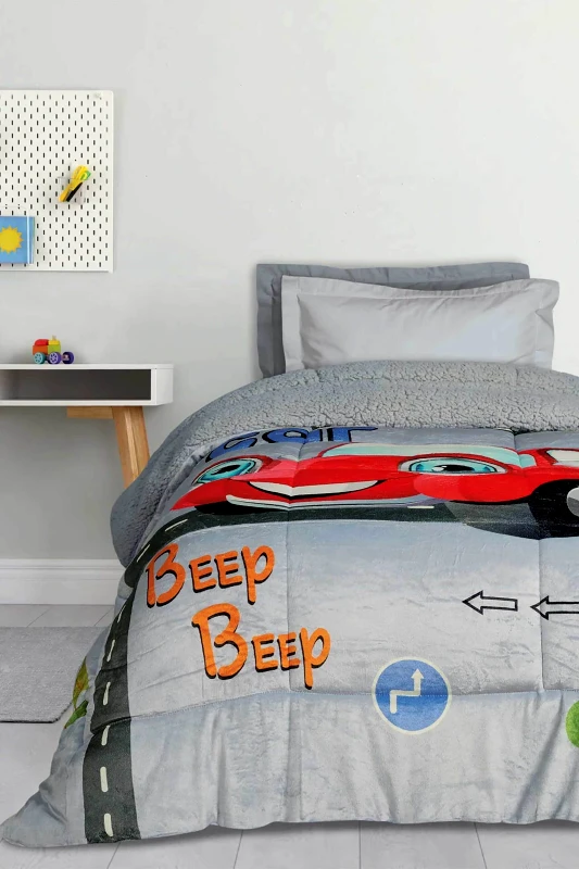 DAS KIDS Das Kids παιδικό κουβερτοπάπλωμα μονό "4923" 160 x 220 cm - 421910104923 Γκρι