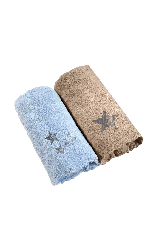 GUY LAROCHE Guy Laroche βρεφικό σετ πετσέτες με stars print και απαλή υφή 35 x 50 cm - 1122086222000