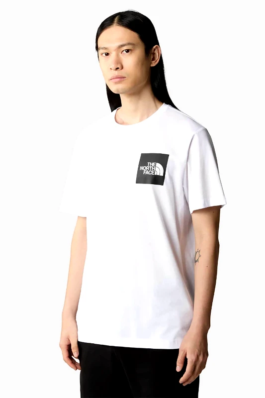 THE NORTH FACE The North Face ανδρικό T-shirt μονόχρωμο με logo print "Fine T-shirt" - NF0A87NDFN41 Λευκό