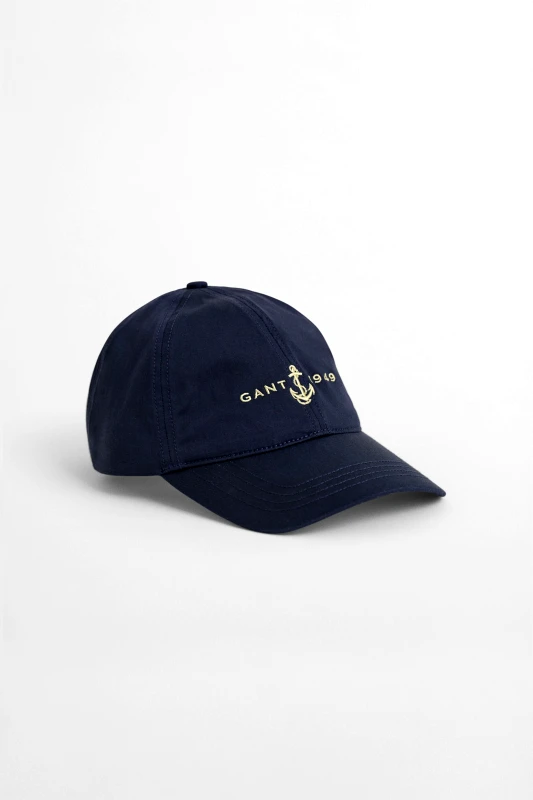 GANT Gant γυναικείο καπέλο jockey με κεντημένο anchor logo - 4901003 Μπλε Σκούρο