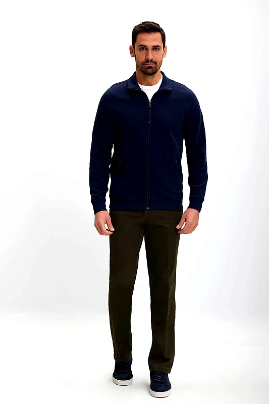 KAISER HOFF Kaiser Hoff ανδρικό παντελόνι chino Regular Fit - D124000661507100 Πράσινο Σκούρο