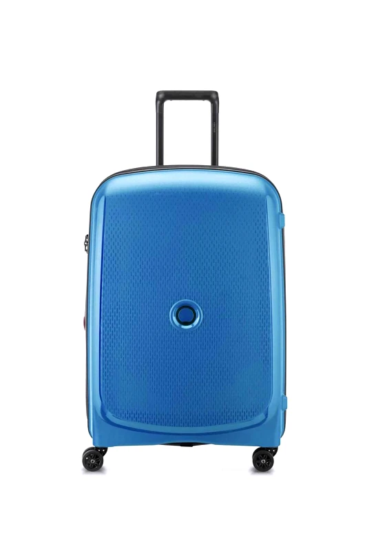 DELSEY Delsey unisex βαλίτσα large μονόχρωμη με ανάγλυφο σχέδιο και λογότυπο " Belmont Plus" 70,5 x 47 x 31 cm - 386182072