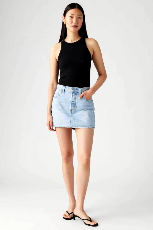 LEVI'S Levi's® γυναικεία mini φούστα denim πεντάτσεπη "Icon" - A46940003 Denim Blue Ανοιχτό