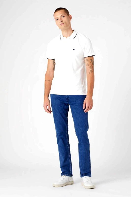WRANGLER Wrangler® ανδρικό τζιν παντελόνι πεντάτσεπο "Greensboro The Stone Ride" Regular Fit - 112145840 Denim Blue Σκούρο