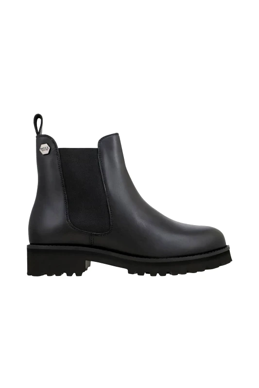 MEXX Mexx γυναικεία δερμάτινα μποτάκια Chelsea "Pur Mobi" - MICP1710743W Μαύρο