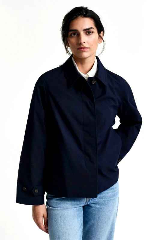 GANT Gant γυναικεία κοντή καπαρντίνα Regular Fit - 4700369 Μπλε Σκούρο