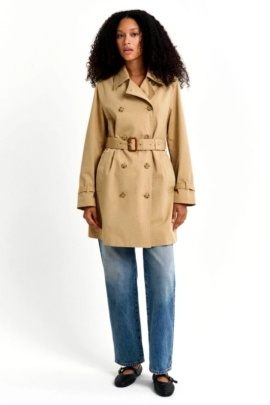 GANT Gant γυναικεία καπαρντίνα αδιάβροχη Regular Fit - 4751141 Μπεζ