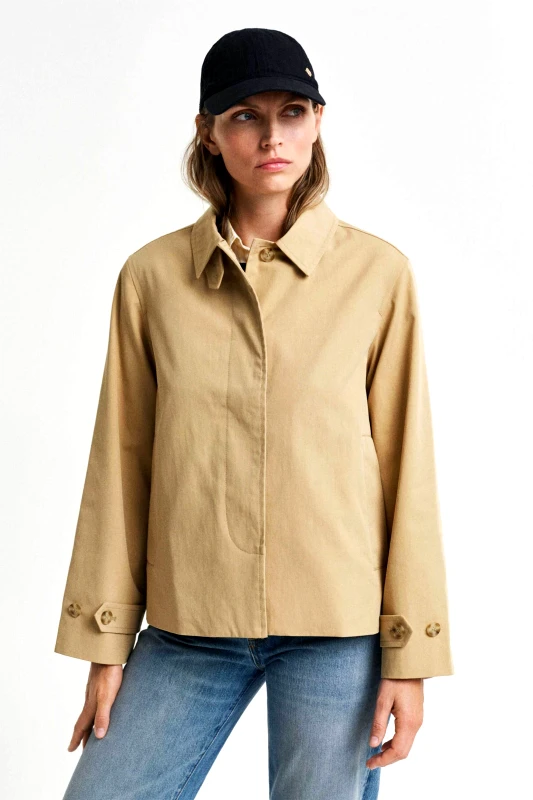 GANT Gant γυναικεία κοντή καπαρντίνα Regular Fit - 4700369 Μπεζ