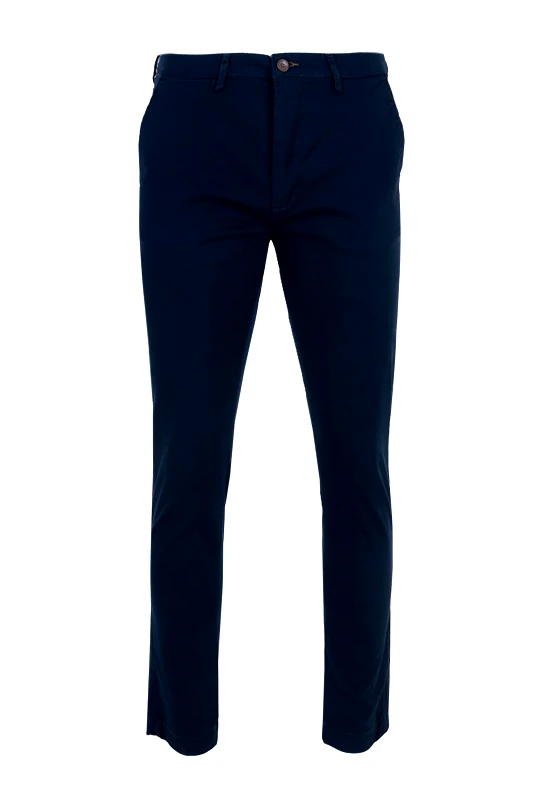 SEINSE Seinse ανδρικό παντελόνι chino μονόχρωμο Slim Fit - PSE1340SS 125 Σκούρο Μπλε