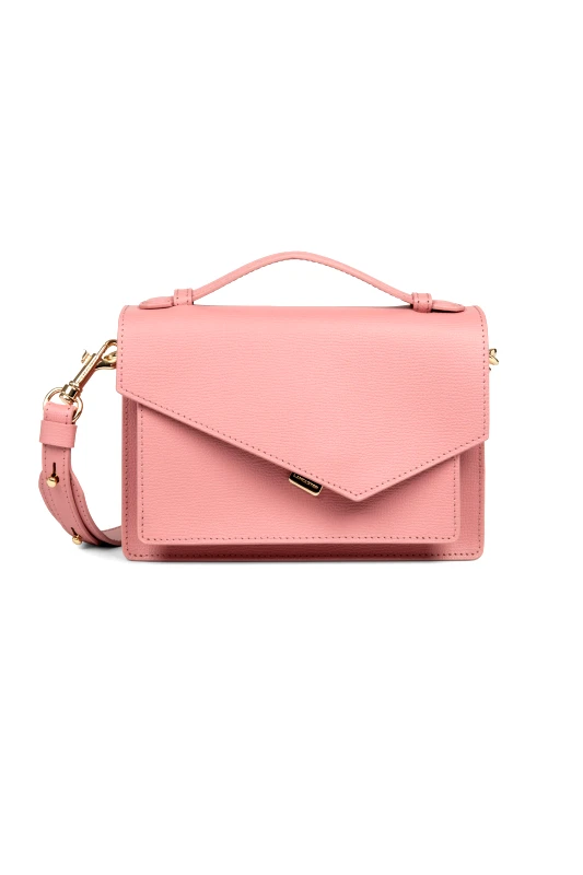 LANCASTER BAGS Lancaster γυναικεία δερμάτινη τσάντα crossbody "Zoe" - 480-011 Ροζ