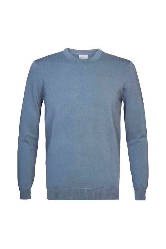 PROFUOMO Profuomo ανδρικό πουλόβερ μονόχρωμο Regular Fit - PPVJ10017A Μπλε