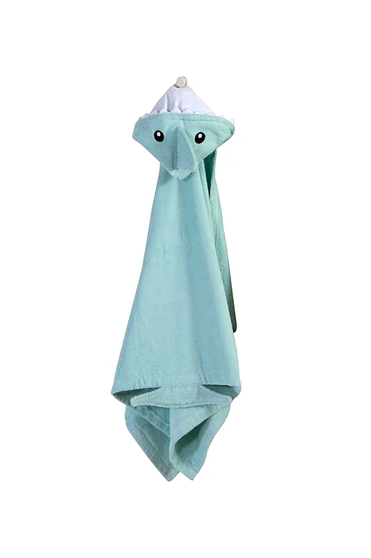 NEF-NEF HOMEWARE NEF-NEF βρεφική πετσέτα κάπα "Baby Shark" 70 x 120 cm - 030122 Γαλάζιο