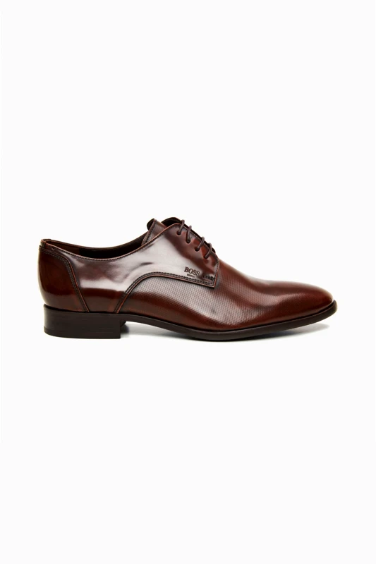 BOSS SHOES Boss Shoes ανδρικά δερμάτινα oxford - B7513 POINT Καφέ