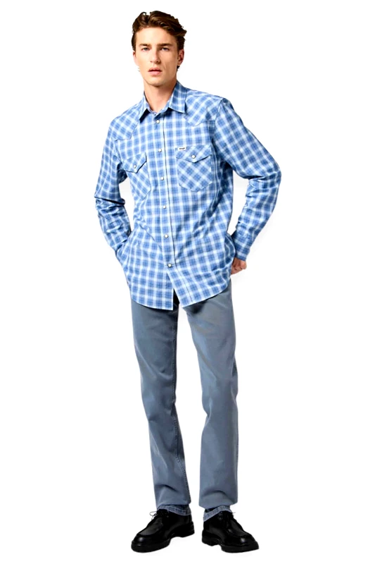 WRANGLER Wrangler® ανδρικό τζιν παντελόνι "Greensboro Dusty Blue" - 112362404 Denim Blue