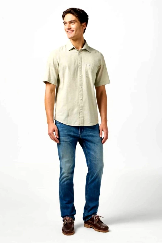 WRANGLER Wrangler® ανδρικό τζιν παντελόνι "Greensboro Trail Tone" - 112362442 Denim Blue