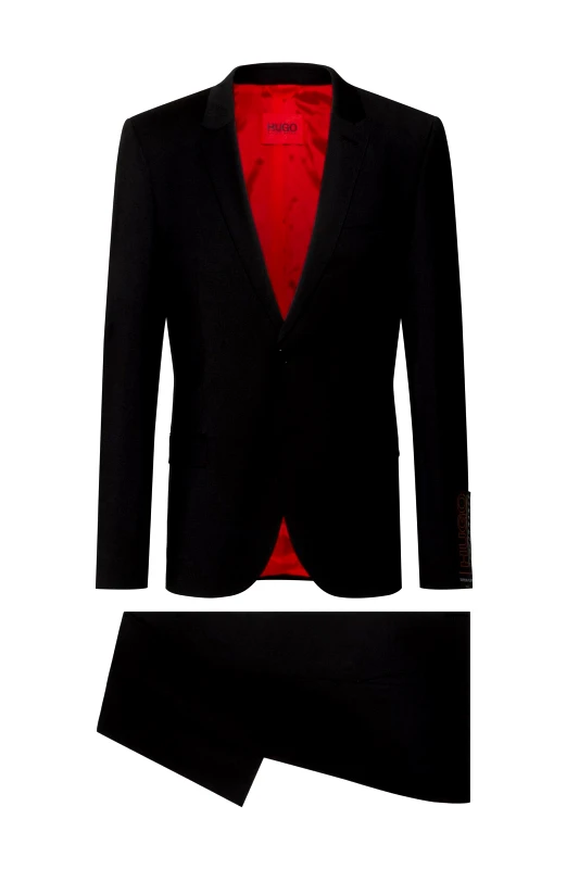 HUGO Hugo Boss ανδρικό κοστούμι Slim Fit - 50500239 Μαύρο