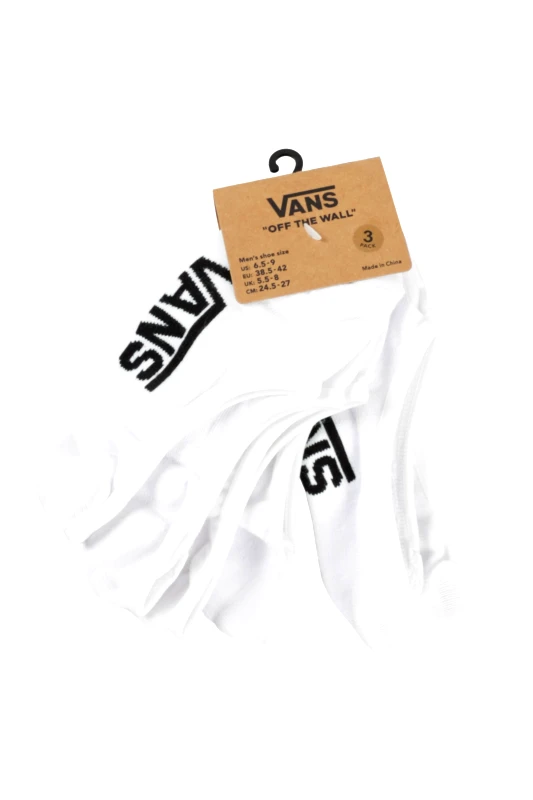 VANS Vans ανδρικές κάλτσες σετ 3 ζεύγη Classic Super Νo-show - VN000XS9WHT1 Λευκό