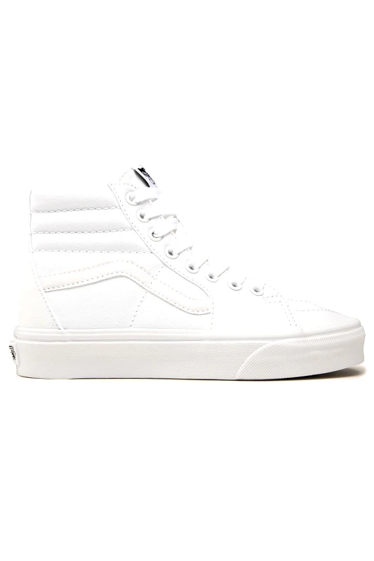 VANS Vans unisex sneakers μποτάκια μονόχρωμα με κορδόνια "Sk8-Hi" - VN000D5IW001 Λευκό