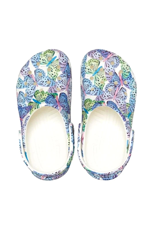 CROCS Crocs παιδικά clogs πολύχρωμα "Classic Butterfly Clog K" - E54584 Λευκό
