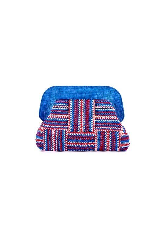 VIAMAILBAG ViaMailBag γυναικεία χειροποίητη τσάντα clutch "Dalia Multi" - DALIA/MULTI/SS25 Μπλε