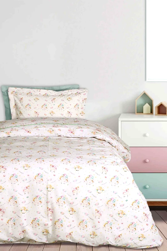 DAS KIDS Das Kids σετ παιδικά σεντόνια μονά με μαξιλαροθήκη "4919" (3 τεμάχια) - 502109104919 Λευκό