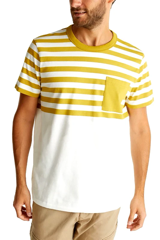ESPRIT Esprit ανδρικό T-Shirt με ριγέ σχέδιο - 070EE2K313 Κίτρινο