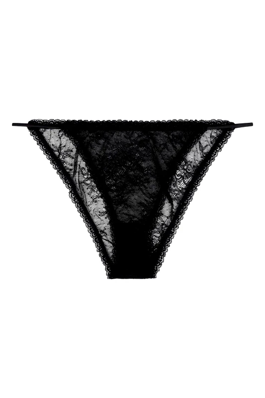 LOVE STORIES Love Stories γυναικείο σλιπ μονόχρωμο με δαντέλα "Isabel" - L2371708900 Μαύρο
