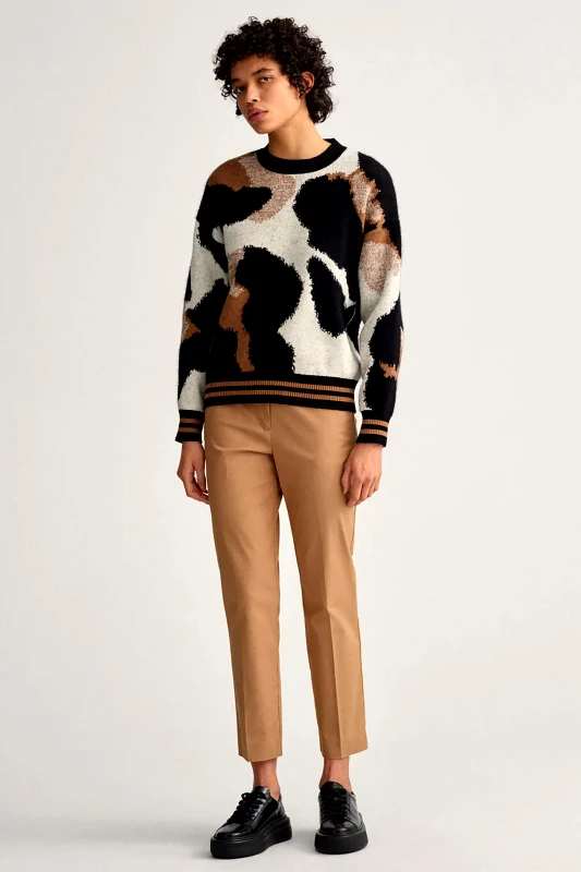 GANT Gant γυναικείο παντελόνι cigarette μονόχρωμο Slim Fit - 4150237 Μπεζ