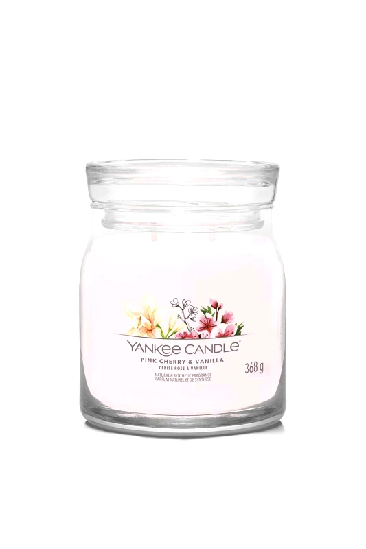 YANKEE CANDLE Yankee Candle αρωματικό κερί σε γυάλινο δοχείο medium "Signature Pink cherry & vanilla" - 1630020E