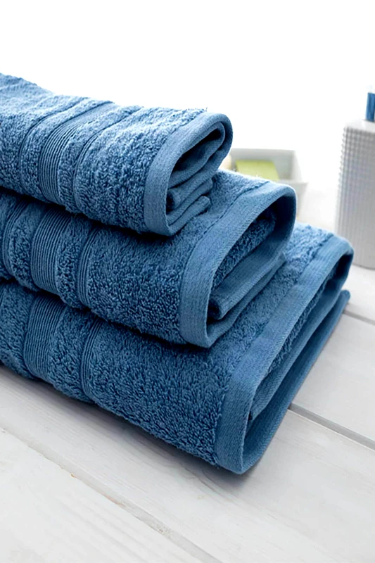 VESTA Vesta πετσέτα σώματος μονόχρωμη με ανάγλυφο σχέδιο "Sithonia-508" 80 x 150 cm - 000007739 Μπλε