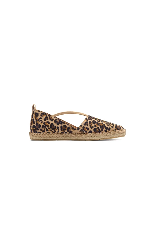 TAMARIS Tamaris γυναικείες δερμάτινες εσπαντρίγιες με leopard print - 1-24620-44 Καφέ