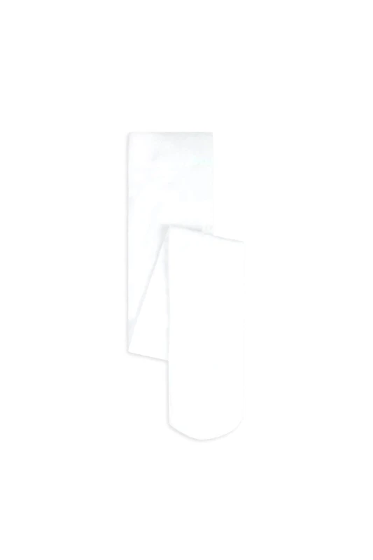 ABEL & LULA Abel & Lula παιδικό καλσόν μονόχρωμο με ανάγλυφο πουά σχέδιο (4-14 ετών) - 5425 Λευκό