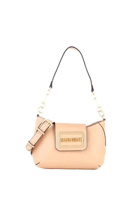 VALENTINO BY MARIO VALENTINO Valentino γυναικεία τσάντα χειρός μονόχρωμη με μεταλλικό λογότυπο "Princesa" - 56KVBS7R102/PRI Μπεζ