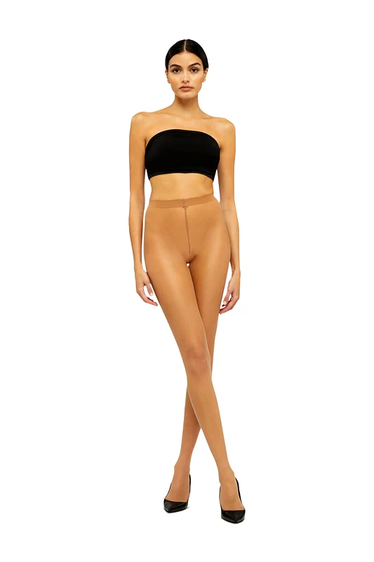 WOLFORD Wolford γυναικείο καλσόν μονόχρωμο με ελαστική μέση - 17028 Μπεζ