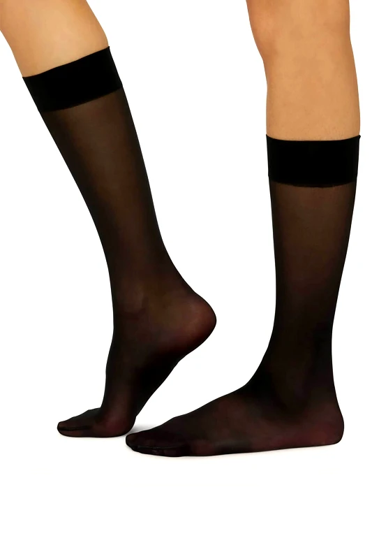 WOLFORD Wolford γυναικείες κάλτσες μέχρι το γόνατο μονόχρωμες - 31206 Μαύρο