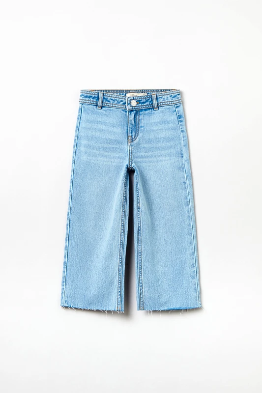 OVS KIDS OVS παιδικό τζην παντελόνι με τσέπες πίσω και διακοσμητικά ξέφτια στο τελείωμα (3-10 ετών) - 001681377 Denim Blue