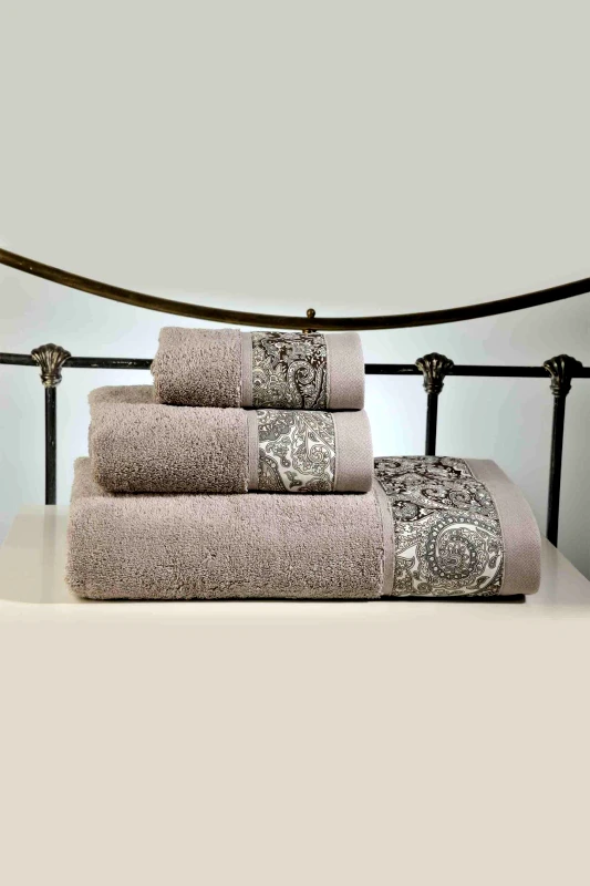 DOWN TOWN HOME DOWN TOWN Home σετ πετσέτες μπάνιου "Bombay Brown 834" 30 x 50 cm - 50 x 90 cm - 90 x 150 cm - 61-0998