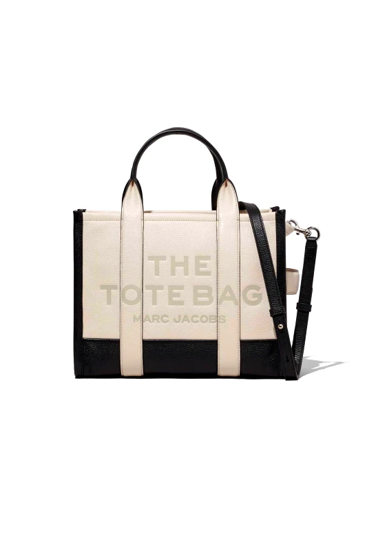 MARC JACOBS Marc Jacobs γυναικεία τσάντα χειρός με logo print "The Colorblock Medium Tote Bag" - H007L01RE22 Μπεζ