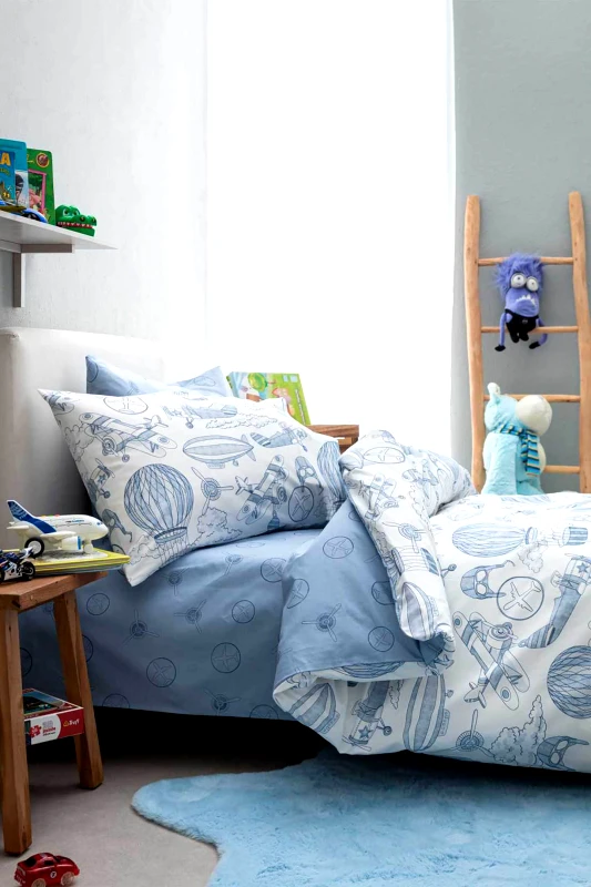 VESTA Vesta παδικό σετ σεντόνια μονά και μαξιλαροθήκη με all-over prints "Retro" 2 x 170 x 265 cm - 53 x 75 cm - 000008803