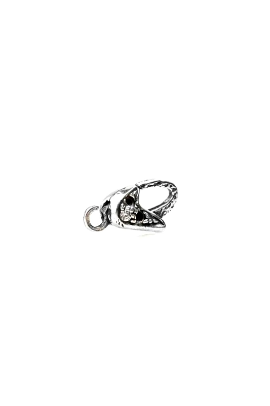 TEDORA ITALY Tedora ασημένιο clasp με μαύρα ζιργκόν - BECH004/4