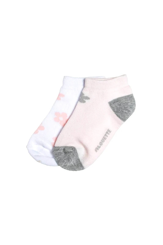 ALOUETTE Alouette σετ παιδικές κοντές κάλτσες με σχέδιο (4-12 ετών) (2 ζευγάρια) - 00018097K Κρέμ
