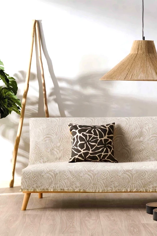 KENTIA Kentia ριχτάρι διθέσιου καναπέ "Zecora 12" 180 x 240 cm Μπεζ - 000078107