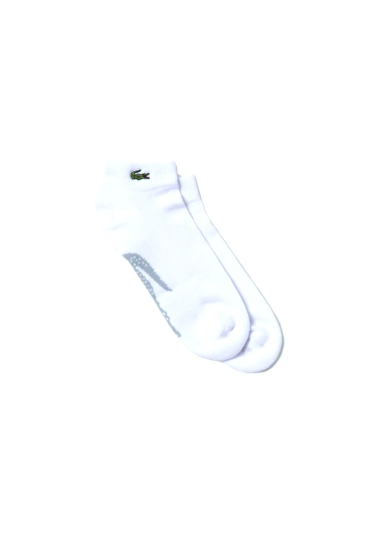 LACOSTE Lacoste ανδρικές κάλτσες μονόχρωμες με κεντημένο λογότυπο και jacquard contrast print - RA4188 Λευκό