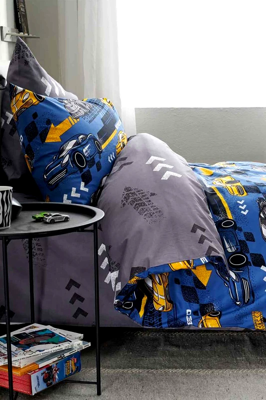 VESTA Vesta σετ παιδικά σεντόνια μονά με all-over print "Race" (3 τεμάχια) - 000011962