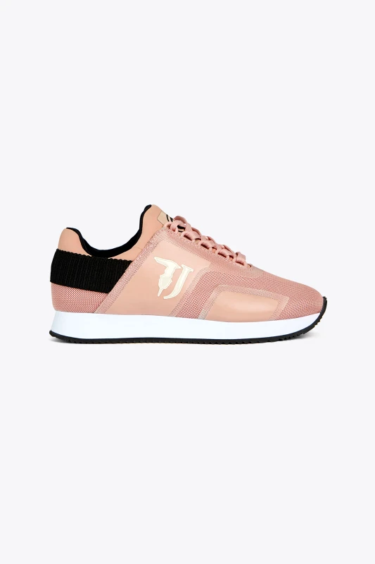 TRUSSARDI BAZAAR Trussardi Jeans γυναικεία sneakers με mesh ύφασμα Shiny - 79A00328-9Y099999 Ροζ