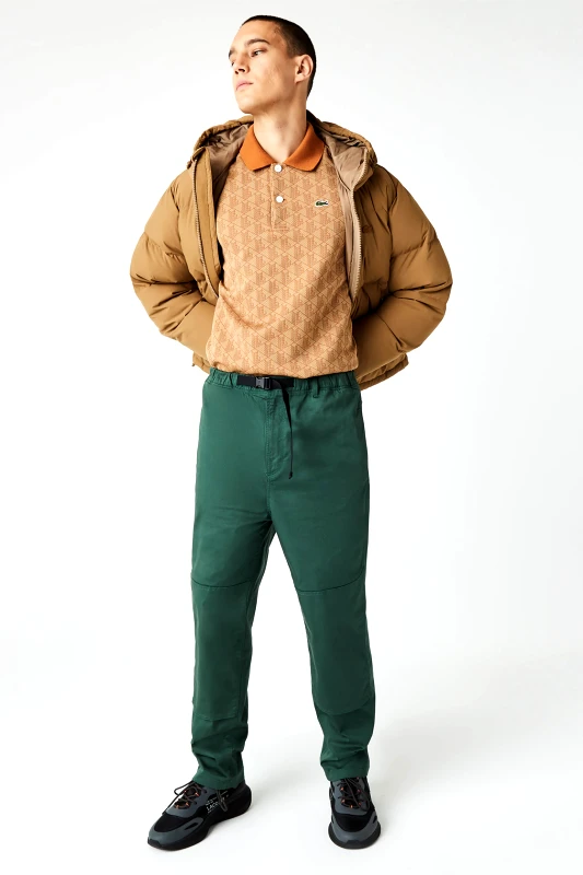 LACOSTE Lacoste ανδρικό chino παντελόνι μονόχρωμο - HH0057 Κυπαρισσί