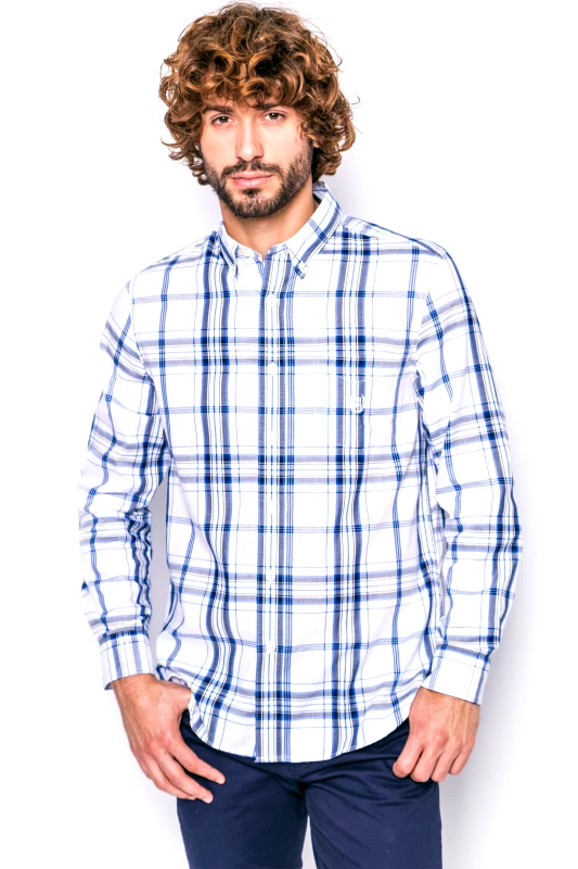 CHAPS Ανδρικό πουκάμισο Chaps - F01-XZAAW-XYAAW Λευκό